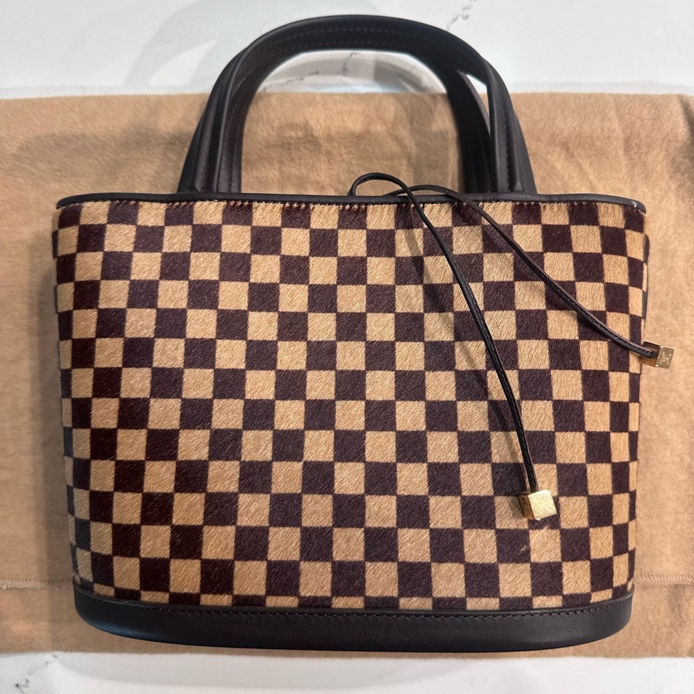 Louis Vuitton Damier Bucket Tote Pony hair Bag (authentic)
